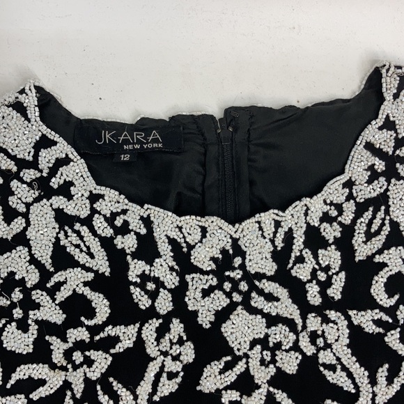 Jkara Beaded Black Maxi Dress - sz12 - Picture 6 of 12